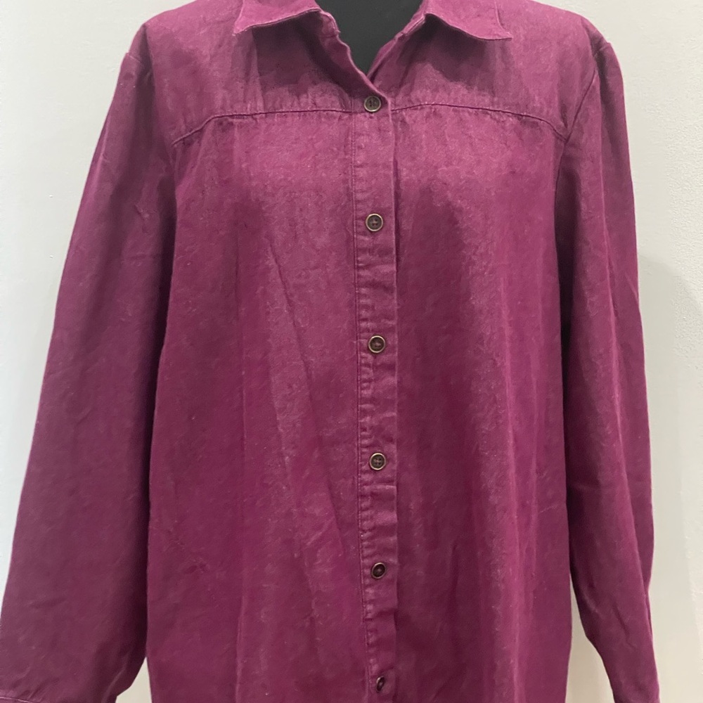 Joan Rivers Oversized Button Down Shirt - Picture 7 of 10